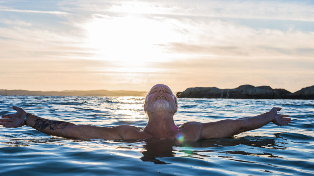 Man in the sea: I feel free when I'm in the sea.