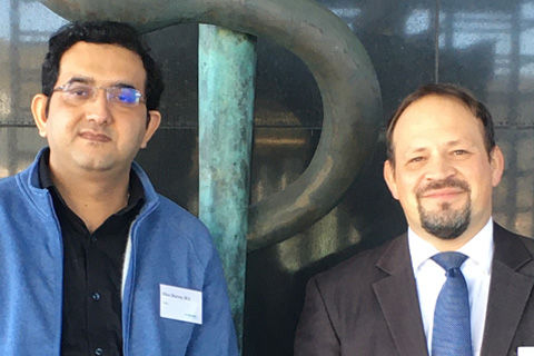 Dr. Vikas Sharma, 17th WFNS-Aesculap Pediatric Fellow & Harald Dreher, Business Development Manager Neurosurgery