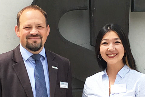 Dr. Nilufar Turaeva Erkinovna, 14th WFNS-Aesculap Pediatric Fellow & Harald Dreher, Business Manager Neurosurgery