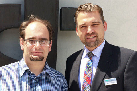 Artiom Garbi, 6th WFNS-Aesculap Pediatric Fellow & Armin Weisser, Director Global Marketing Neurosurgery